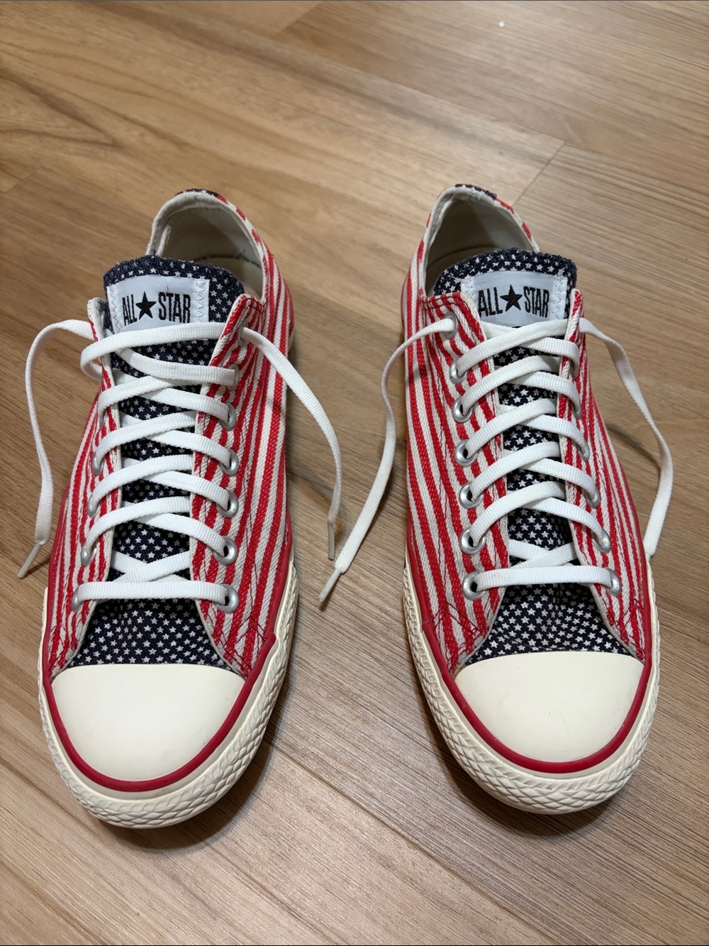 Converse Chuck Taylor All Star Ox USA Flag Stripe Shoes Men’s 9 Women’s 11